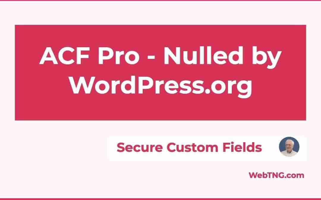 Did WordPress.org Just Release the “Forked” PRO Version of ACF for Free?